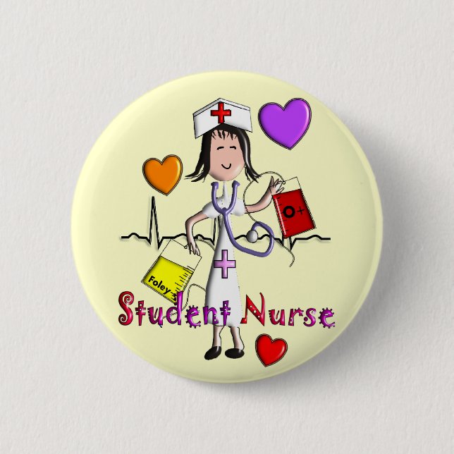 Unique Student Nurse Gifts 3D Graphics 6 Cm Round Badge (Front)