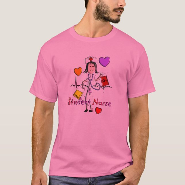 Unique Student Nurse Gifts 3D Graphics T-Shirt (Front)
