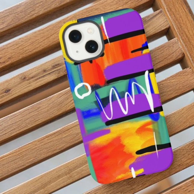 Unique Stylish Abstract Colourful Rainbow Artwork iPhone Case (Creator Uploaded)