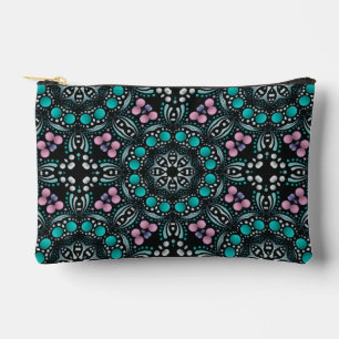 Unique Stylish Colourful Dot Art Pattern Accessory Pouch
