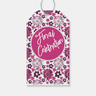 Unique Stylish Floral Pattern Gift Tags