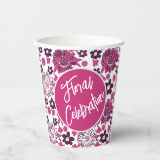 Unique Stylish Floral Pattern Paper Cups