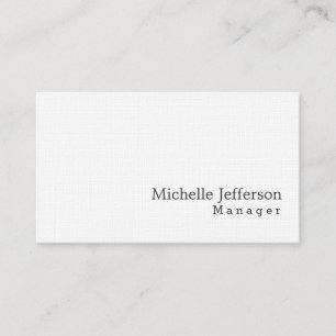 Unique Stylish Linen Elegant Simple Business Card