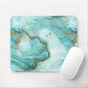 Unique Stylish Modern Marble Swirls Motif Mouse Mat