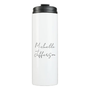 Unique Stylish Modern Plain Calligraphy Thermal Tumbler
