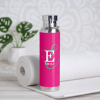 Unique Stylish Monogram Typography Hot Pink