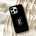 Unique Stylish Name and Monogram Typography Black<br><div class="desc">Simple and feminine, this elegant stylish iPhone case has a representation of your name and monogram with classic serifs and a more ornate script typography in a balanced and symmetry. The three elements blend together with a sophisticated harmony and create your own personal branding logo. Shown here with a chic...</div>