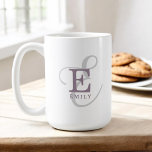 Unique Stylish Name and Monogram Typography Coffee Mug<br><div class="desc">It's all about you with this beautiful coffee mug design. It has an elegant stylish representation of your name and monogram with classic serifs and a more ornate script typography in a balanced symmetry. The three elements blend together with a sophisticated harmony and create your own personal branding logo. Shown...</div>