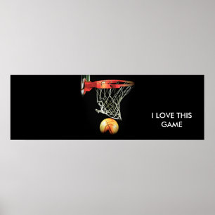 Unique Stylish Panoramic Basketball Poster