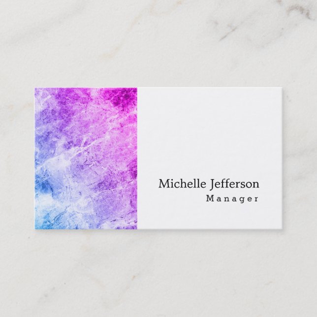 Unique Stylish Wall White Modern Plain Simple Business Card (Front)