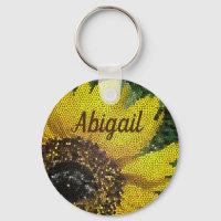 Unique Sunflower Bright Yellow Flower Mosaic