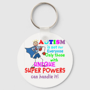 Unique Super Powers Autism Key Ring