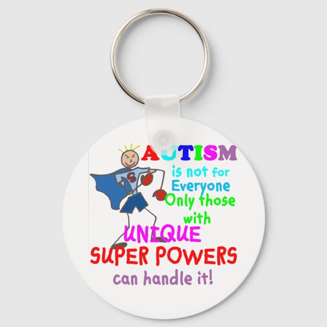 Unique Super Powers Autism Key Ring (Front)