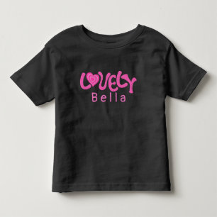 Unique Sweet Pink Girly Heart Lovely Kids  Toddler T-Shirt