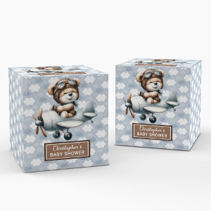 Unique Teddy Bear Pilot Shower Baby Favour Box