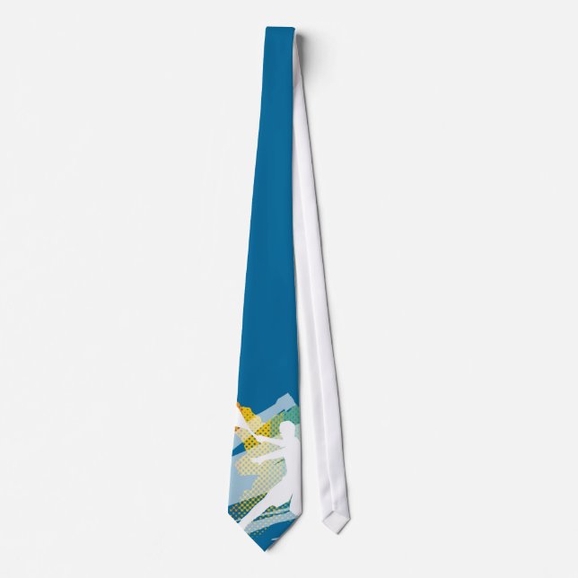 Unique tennis tie with tennis player design (Front)
