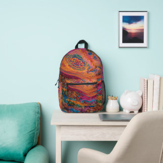 Unique textile printed backpack