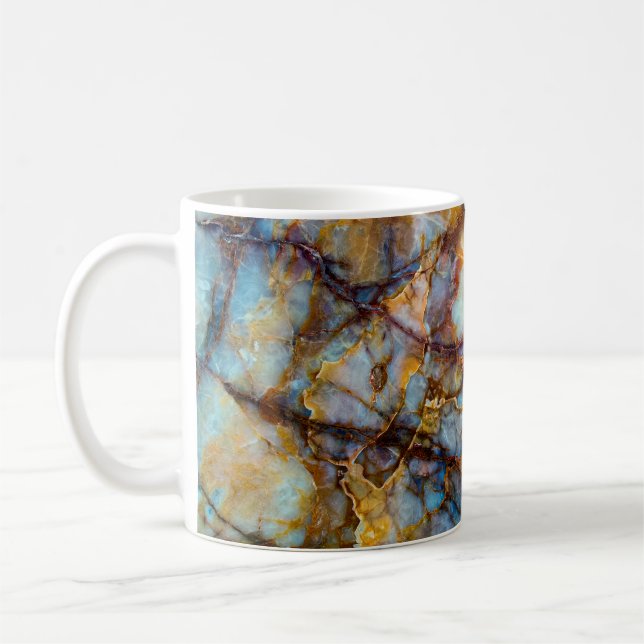 unique texture of natural stone - marble, onyx, gr coffee mug (Left)