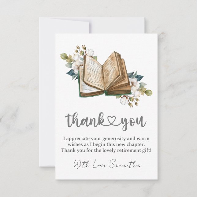 Unique Thank You Card For Retirement Gifts (Front)