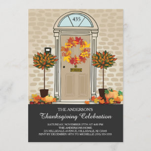 Unique Thanksgiving Celebration Dinner Party Invitation