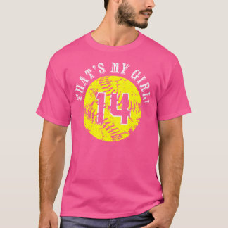 Unique That'S My Girl 14 Softball Player Mum Or Da T-Shirt