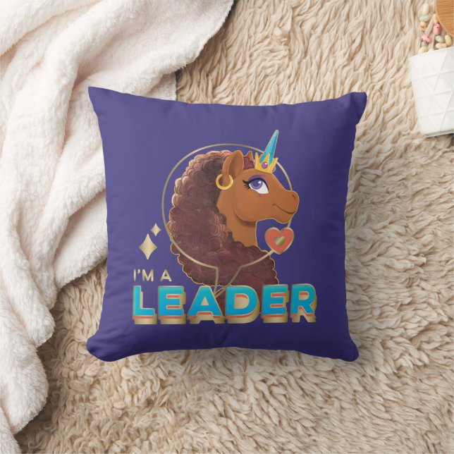 Unique the Unicorn “I’m a Leader” Design Cushion (Blanket)