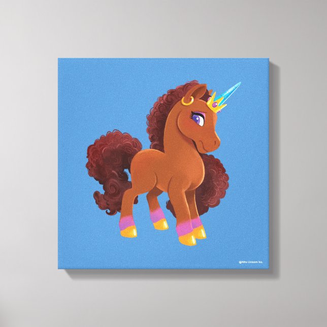 Unique the Unicorn Standing Proud Canvas Print (Front)