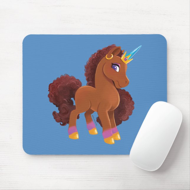 Unique the Unicorn Standing Proud Mouse Mat (With Mouse)