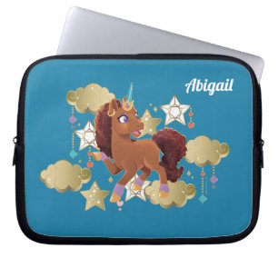 Unique the Unicorn Stars & Clouds Laptop Sleeve
