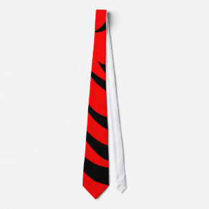 Unique ties black and red striped retro men's tie