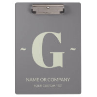 Unique Titanium Grey Ecru Trendy Template Monogram