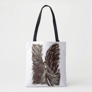 Unique tote bag with Rockstar Angel and Cross