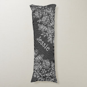 Unique Transparent Faux Floral Lace Personalised Body Cushion