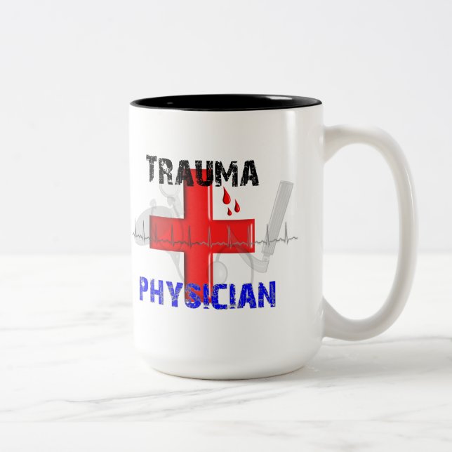 Unique Trauma Physician T-Shirts and Gifts Two-Tone Coffee Mug (Right)