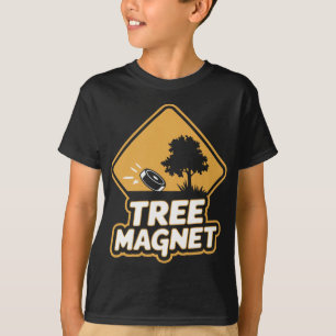 Unique Tree Magnet Disc Golf Art For Enthusiasts T-Shirt