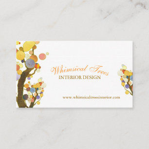Unique Tree Theme Interior Design Business Card