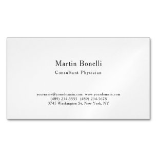 Unique Trend Minimalist Consultant Physician Magnetic Business Card