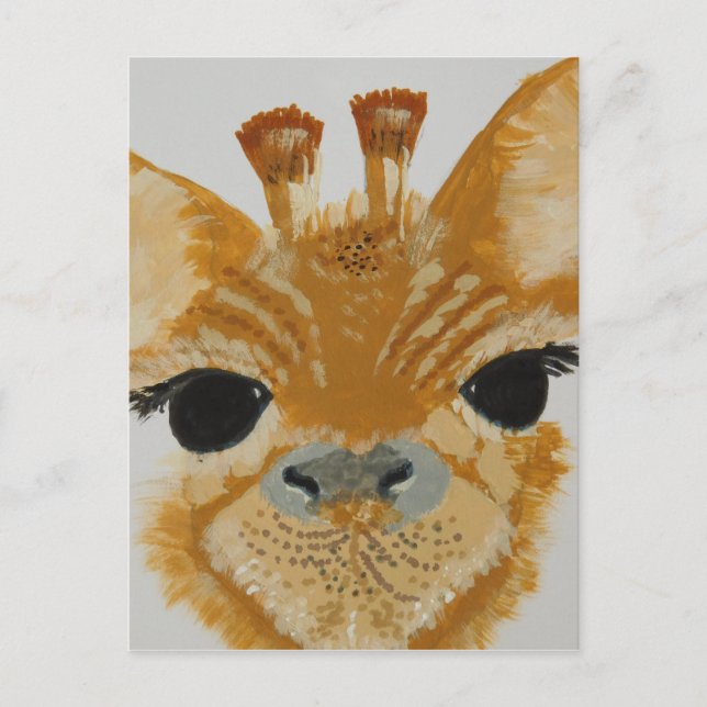 Unique Trendy Modern Eye Catching design Giraffe Postcard (Front)