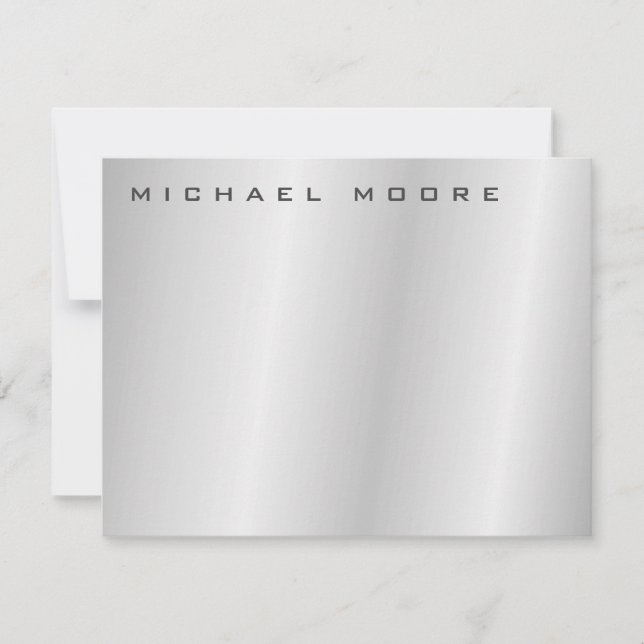 Unique Trendy Professional Modern Grey Card (Front)