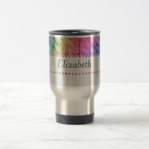 Unique Trendy Watercolor Monogram Travel Mug