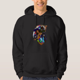 Unique Trendy Women Men Colourful Magic Witch Mons Hoodie