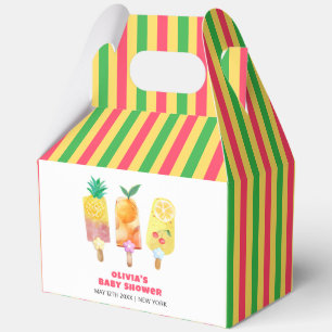 Unique Tropical Fruit Ice Cream Pop Baby Shower Favour Box