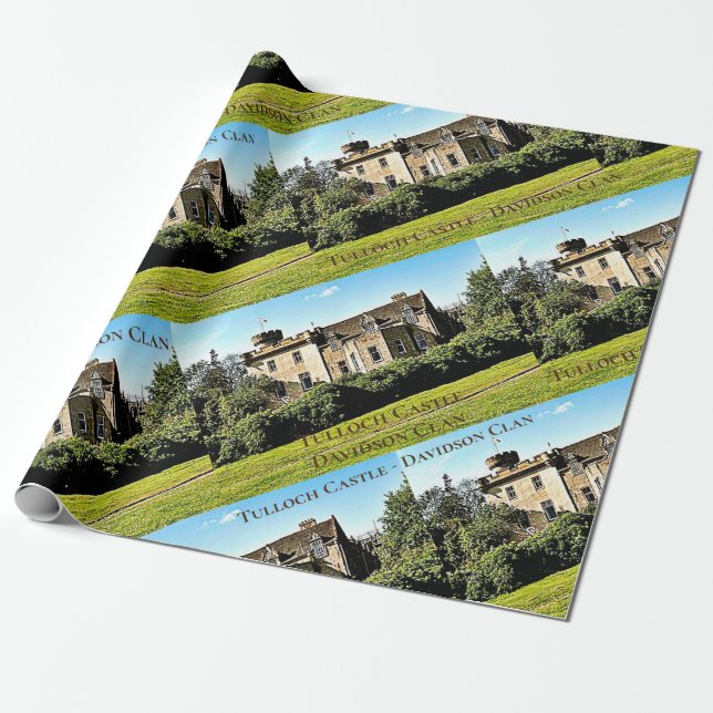 Unique Tulloch Castle Davidson Clan Wrapping Paper (Unrolled)