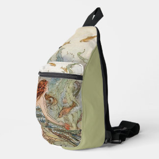 Unique Under the Sea Vintage Mermaid  Sling Bag