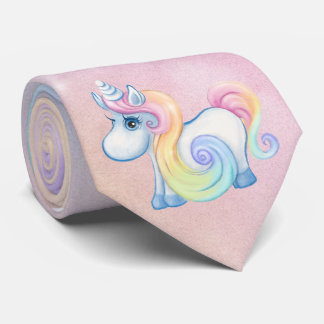 Unique Unicorn Pastel Cloud Tie