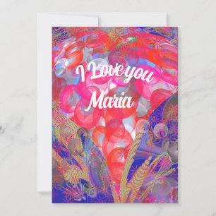 Unique Valentine Abstract Colourful And Vivid Card