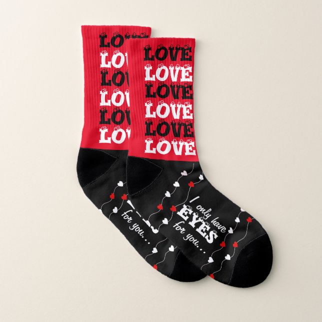 Unique Valentines Day Gifts - Fun Love Socks (Pair)