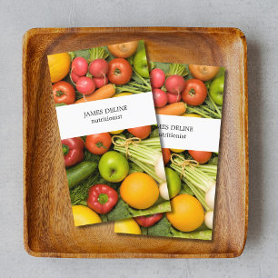 Unique Vegetables Nutritionist Business Card