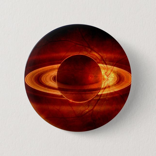 Unique view of Saturn 6 Cm Round Badge (Front)