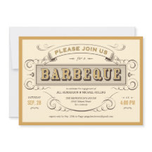 Unique Vintage BBQ Invitations